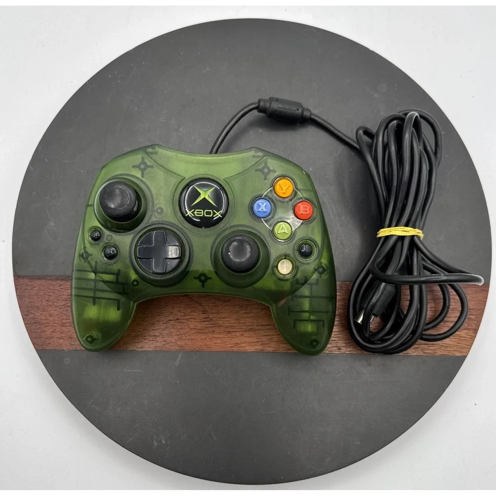 Original Xbox S Type Clear Green Wired Controller *UNTESTED*